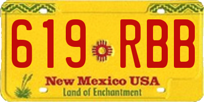 NM license plate 619RBB