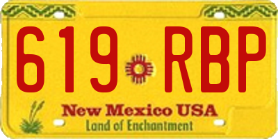 NM license plate 619RBP