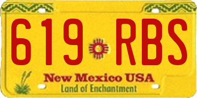 NM license plate 619RBS