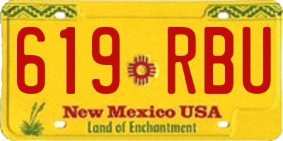 NM license plate 619RBU
