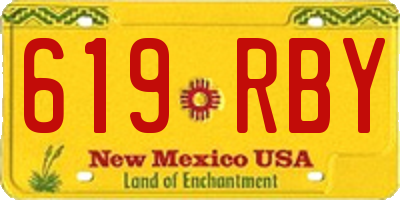 NM license plate 619RBY