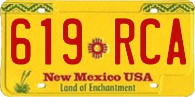 NM license plate 619RCA