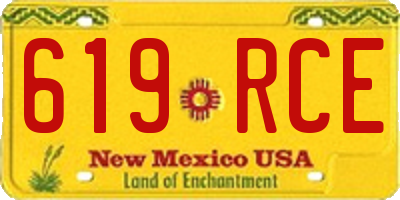 NM license plate 619RCE