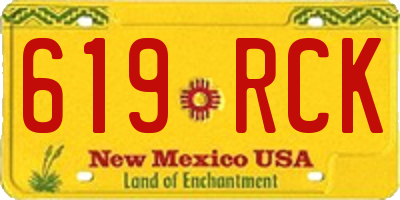 NM license plate 619RCK