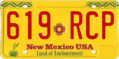 NM license plate 619RCP