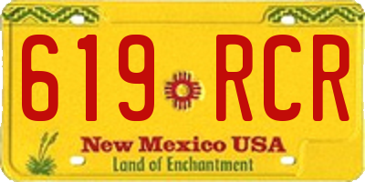 NM license plate 619RCR
