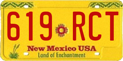 NM license plate 619RCT