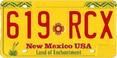 NM license plate 619RCX