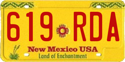 NM license plate 619RDA