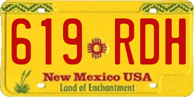 NM license plate 619RDH