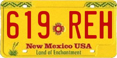 NM license plate 619REH