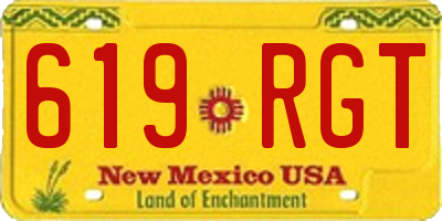 NM license plate 619RGT