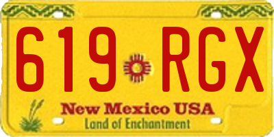 NM license plate 619RGX