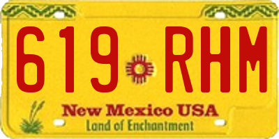 NM license plate 619RHM