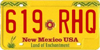 NM license plate 619RHQ