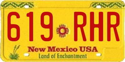 NM license plate 619RHR