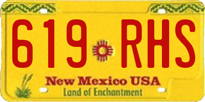 NM license plate 619RHS