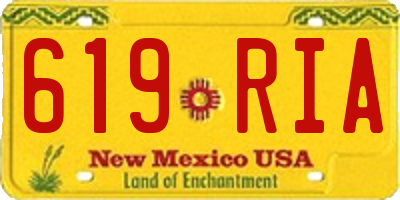 NM license plate 619RIA