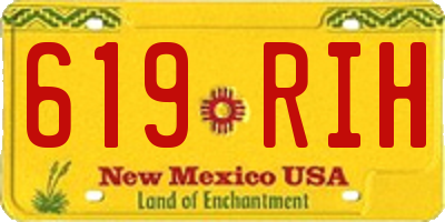 NM license plate 619RIH