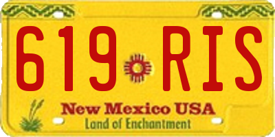 NM license plate 619RIS