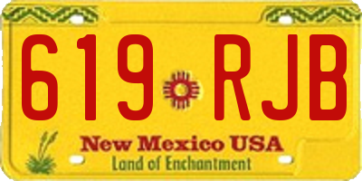 NM license plate 619RJB