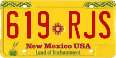 NM license plate 619RJS