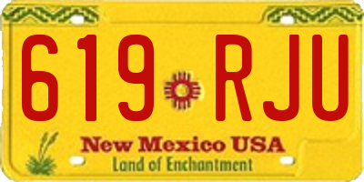 NM license plate 619RJU