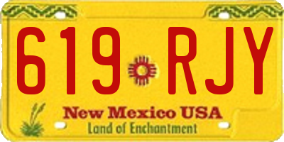 NM license plate 619RJY