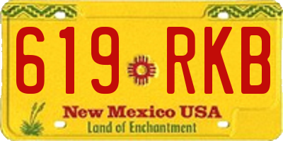 NM license plate 619RKB