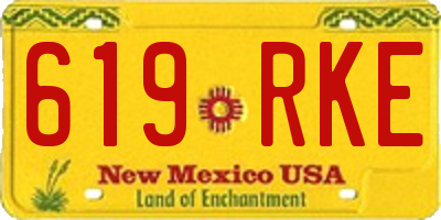 NM license plate 619RKE