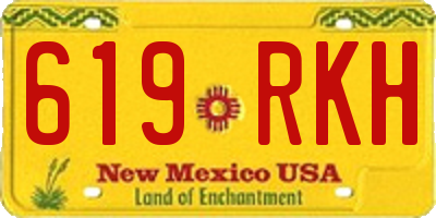 NM license plate 619RKH