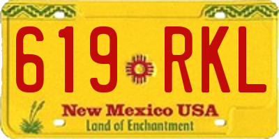 NM license plate 619RKL
