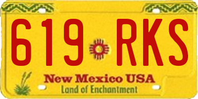 NM license plate 619RKS