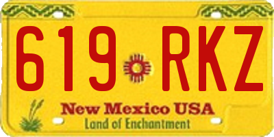 NM license plate 619RKZ