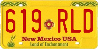 NM license plate 619RLD