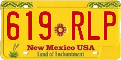 NM license plate 619RLP