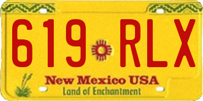 NM license plate 619RLX