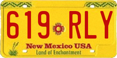 NM license plate 619RLY