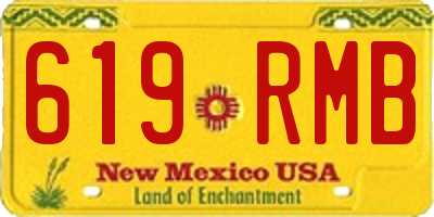 NM license plate 619RMB