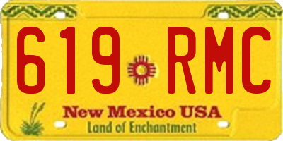 NM license plate 619RMC