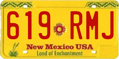 NM license plate 619RMJ