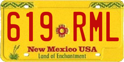 NM license plate 619RML