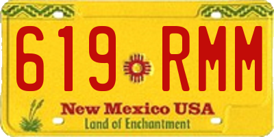 NM license plate 619RMM