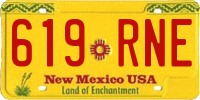 NM license plate 619RNE