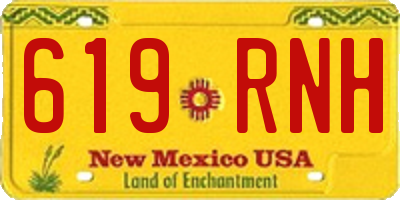 NM license plate 619RNH