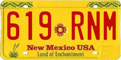 NM license plate 619RNM
