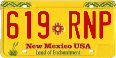 NM license plate 619RNP