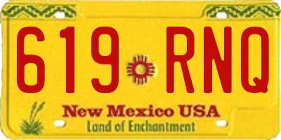 NM license plate 619RNQ
