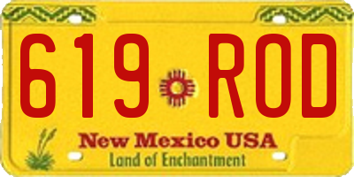 NM license plate 619ROD