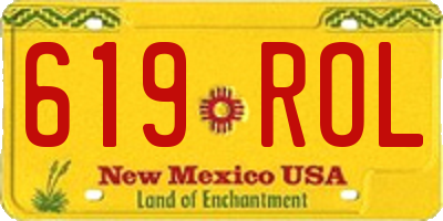 NM license plate 619ROL